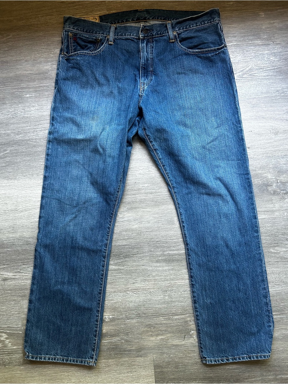 Men's Polo Ralph Lauren Classic Straight Fit Denim Blue Jeans Size 36 x 30